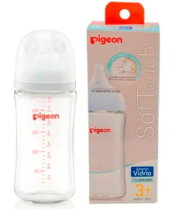 Mamadera De Vidrio Pigeon 240 Ml Color Transparente