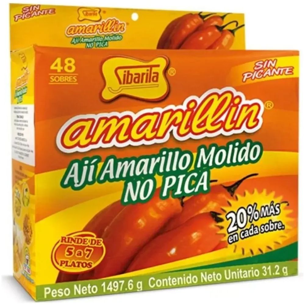 Sibarita Caja X48 Sobres Aji Amarillin Sin Picante Sibarita