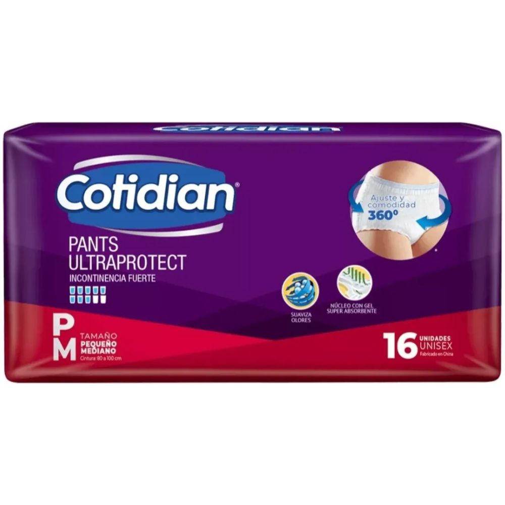Cotidian Pants Adulto Ultraprotector P M 16 Unidades