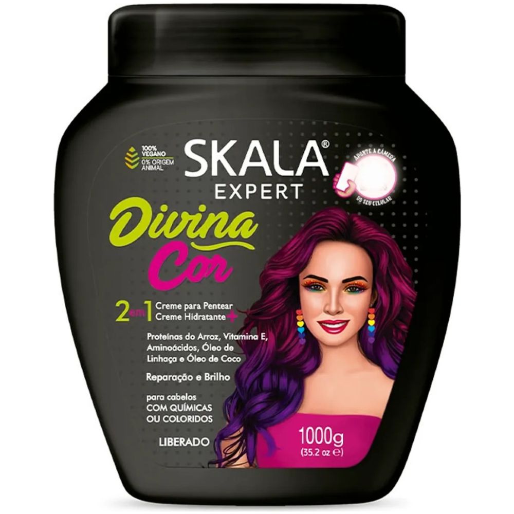 Mascara Capilar Divina Cor 2En1 1000G Skala
