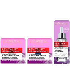 Crema Dia Noche Y Serum Revitalift Acido Hialuronico Loreal