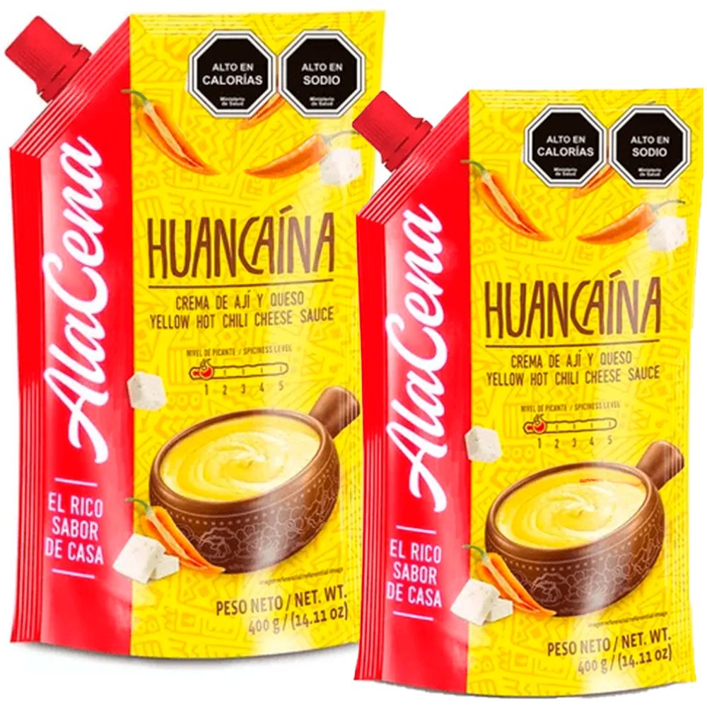 Alacena Huancaina Crema De Aji Y Queso 400G 2 Unidades
