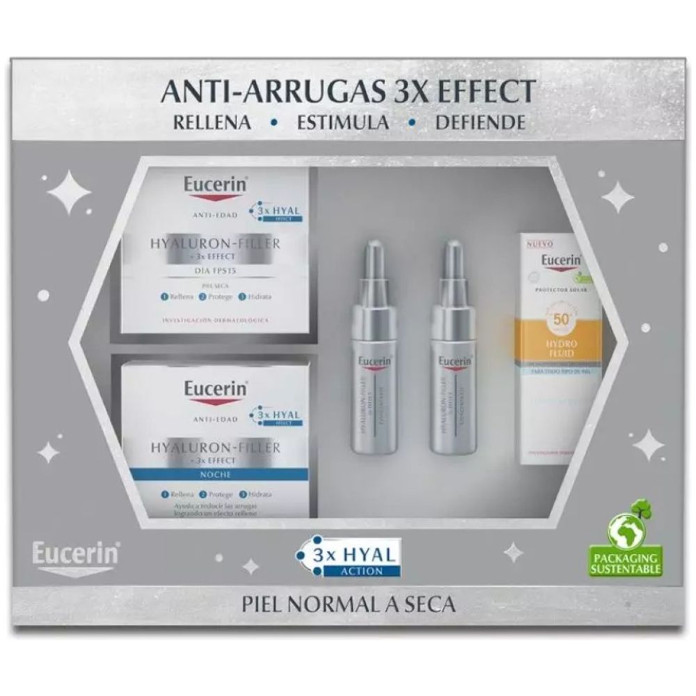 Pack Antiarrugas 3X Effect Piel Normal A Seca Eucerin