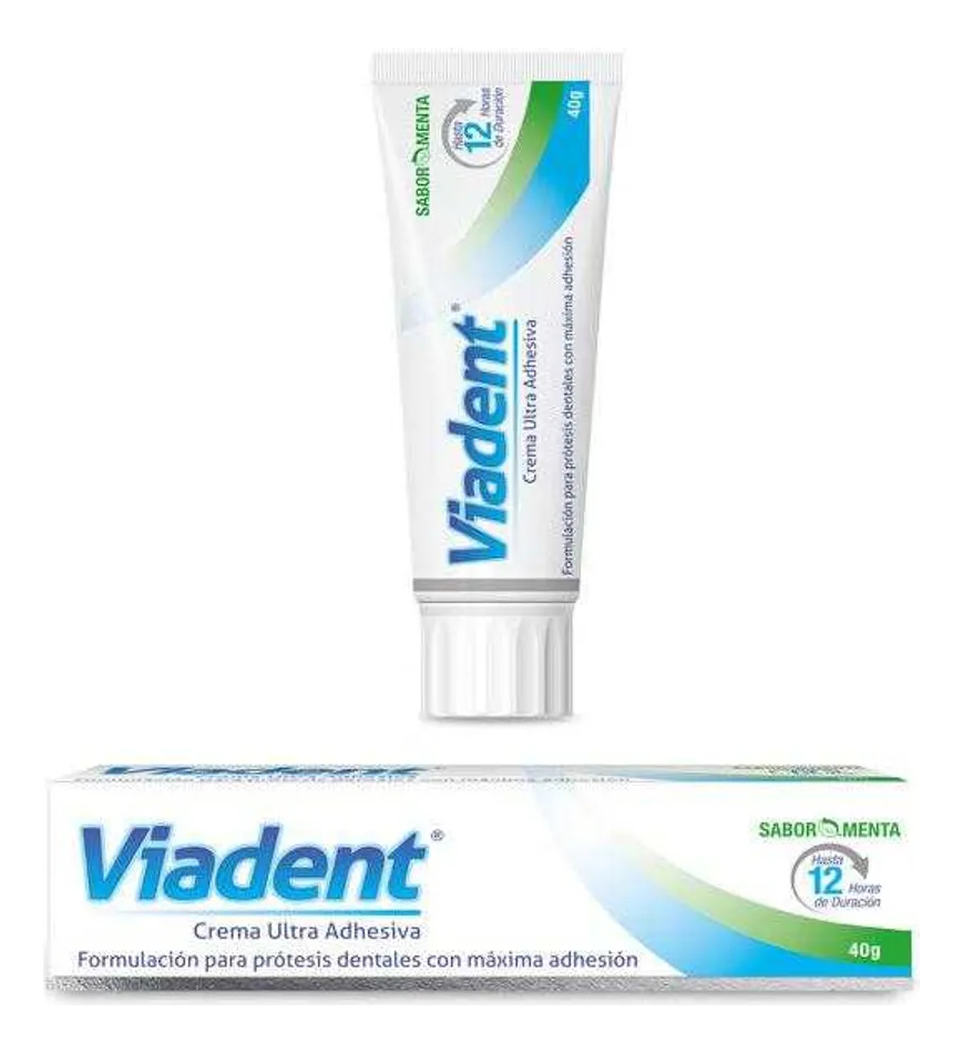 Viadent Crema Ultra Adhesiva Sabor Menta X 40 Gramos 1 Viadent Crema Ultra Adhesiva Sabor Menta X 40 Gramos