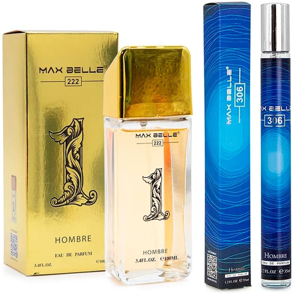 Max Belle Perfume Para Hombre 222 De 100Ml Mas Regalo 306