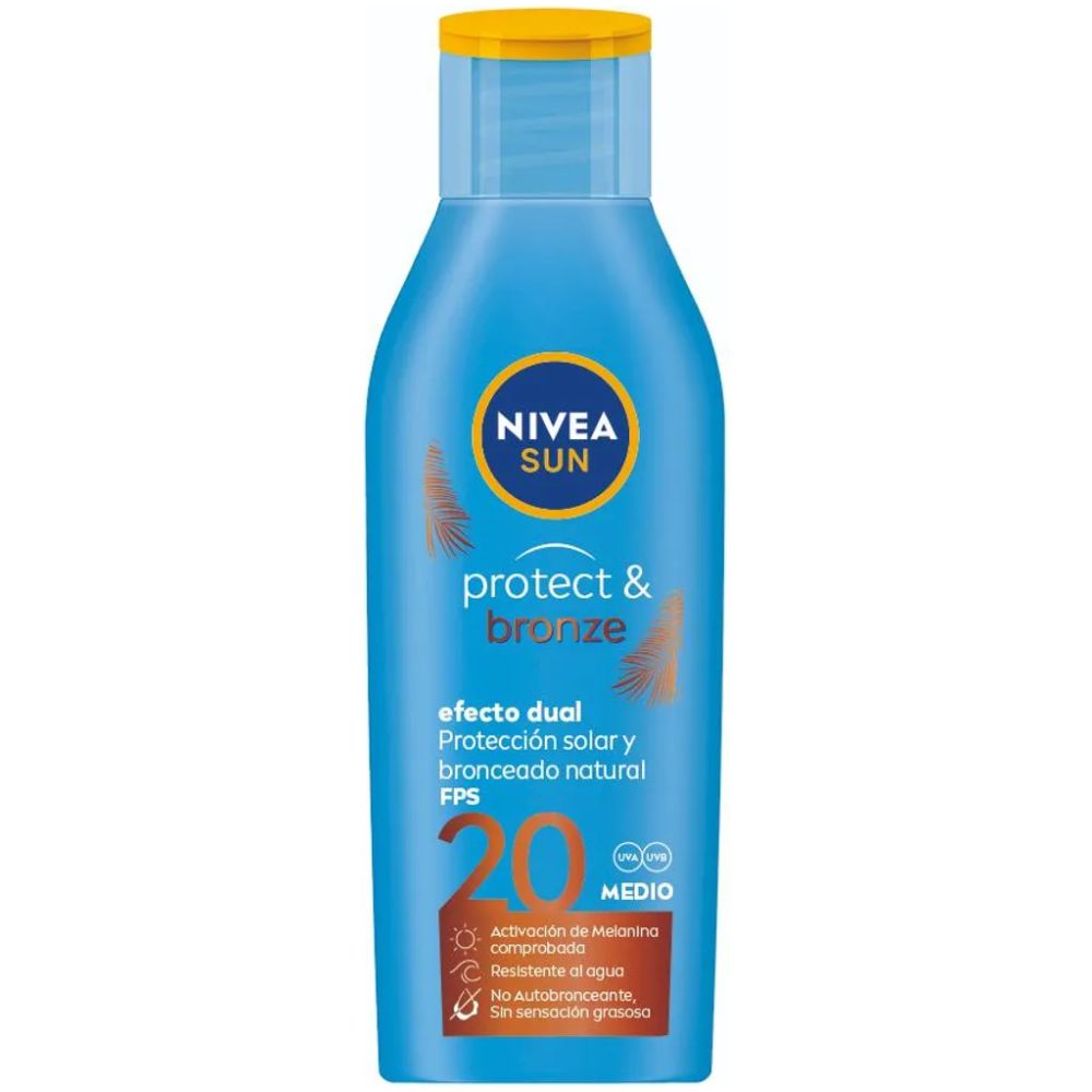 Nivea Sun Protect Y Bronze Efecto Dual 20 Fps Medio 200 Ml