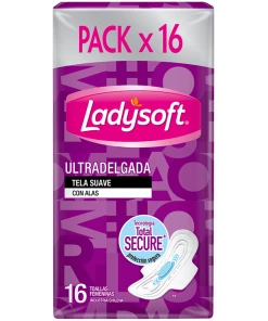 Toalla Femenina Ladysoft Ultradelgada Tela Suave 16 Un