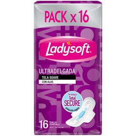 Toalla Femenina Ladysoft Ultradelgada Tela Suave 16 Un