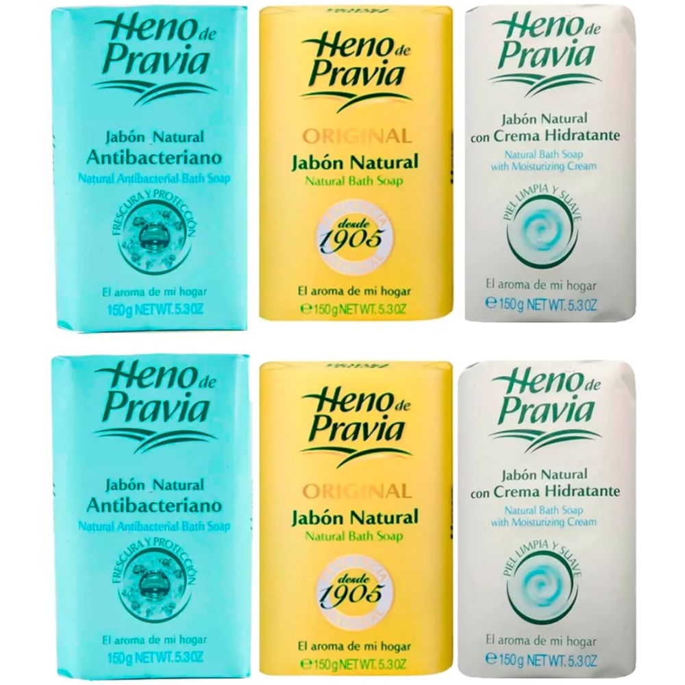 Heno De Pravia Pack De 6 Jabones Variedades