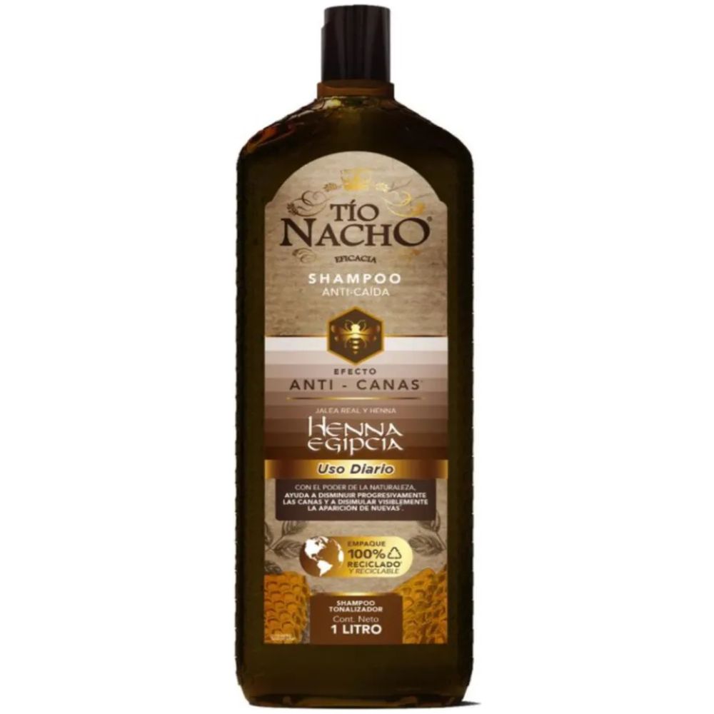 Tio Nacho Shampoo Anti Caida Henna Egipcia 1L.