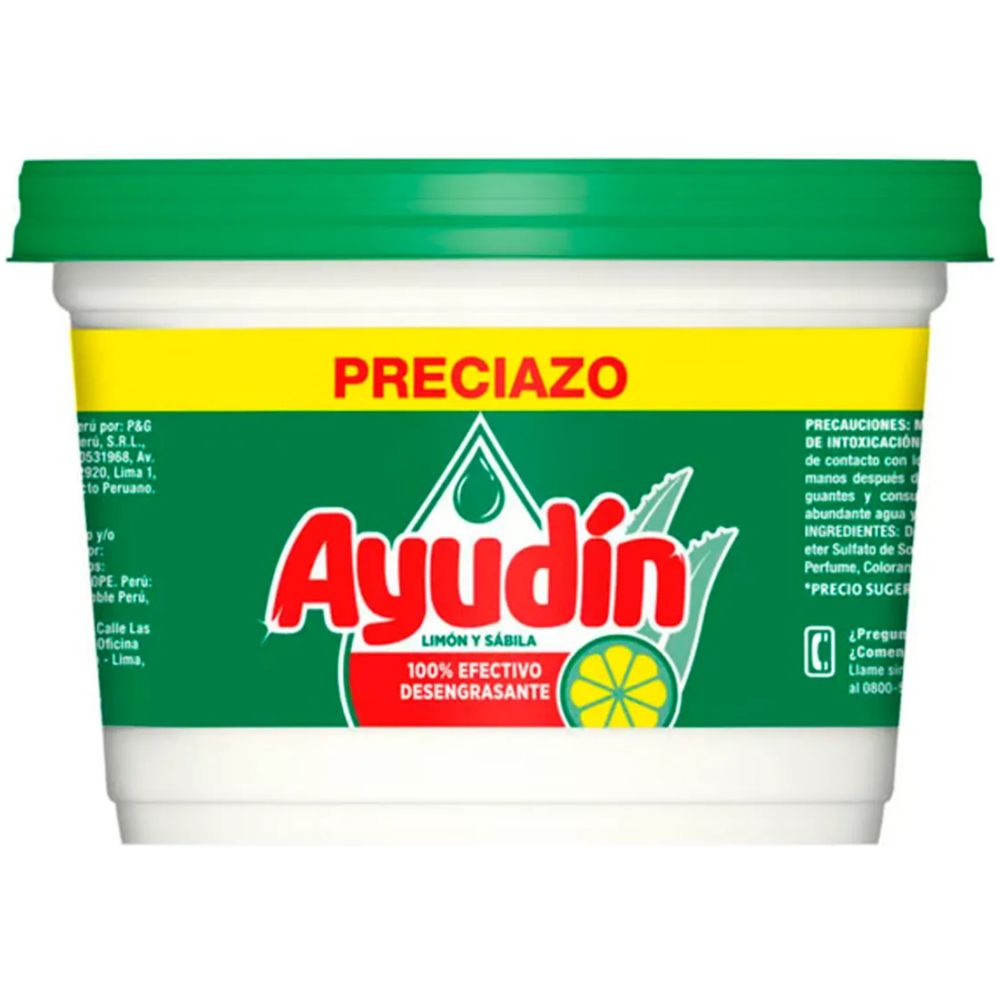 Lavavajilla En Pasta Ayudin Limon Y Sabila Pote 750G