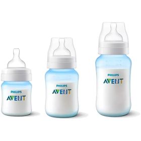 Kit Triple Mamaderas Avent Scy119/20 125Ml 260Ml 330Ml Azul