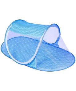 Protector Cuna Malla Mosquitos Para Bebes Celeste