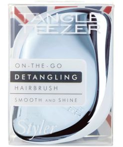 Cepillo Pelo Compact Styler Baby Blue Chrome Tangle Teezer