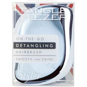 Cepillo Pelo Compact Styler Baby Blue Chrome Tangle Teezer