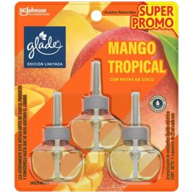 Glade Aceites Naturales 3 Repuestos Mango Tropical