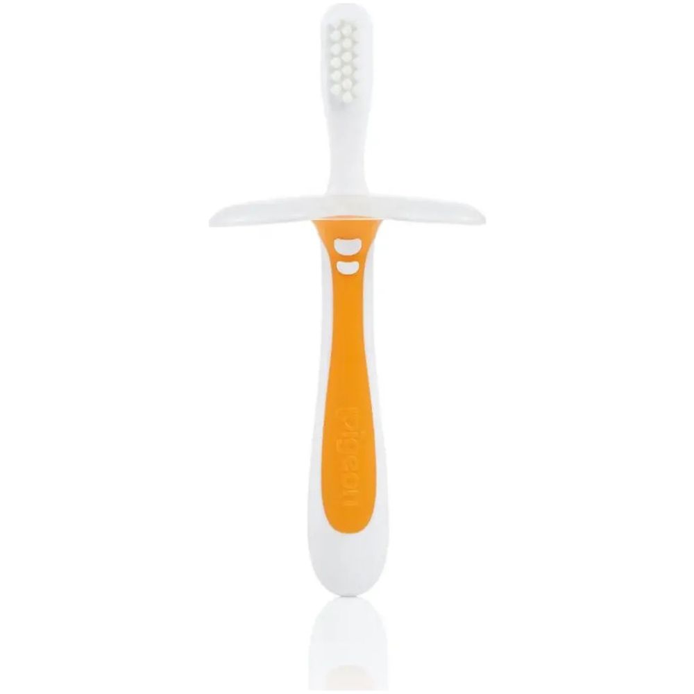 Pigeon Cepillo Dental Para Bebe 8 A 12 Meses Naranjo - Imagen 1