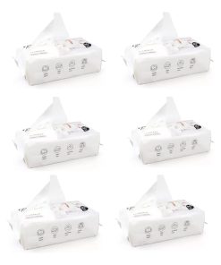 Pack 06u Toalla Facial Desechable Algodon 20x20 60pcs