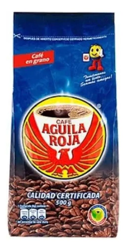 aguila roja cafe tostado en grano 500 g