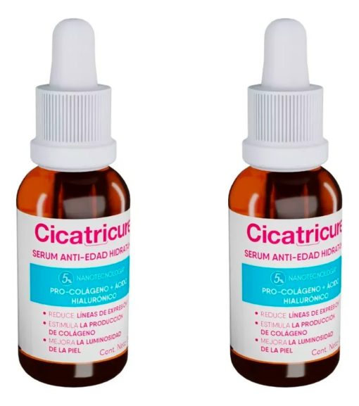 pack 02u serum facial anti-edad hidratante 30ml cicatricure