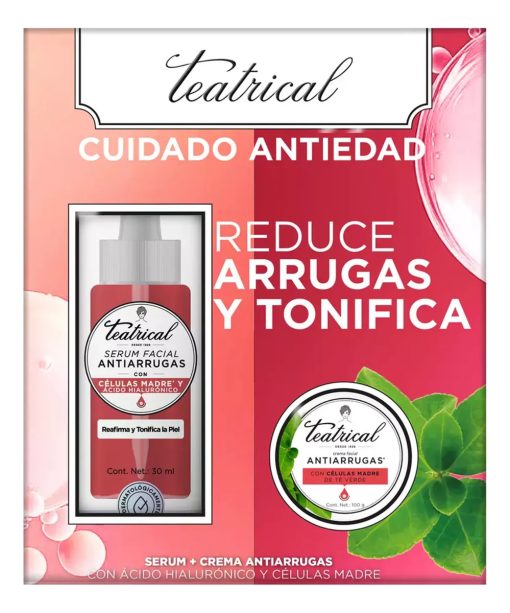 pack teatrical cuidado antiedad serum mas crema facial
