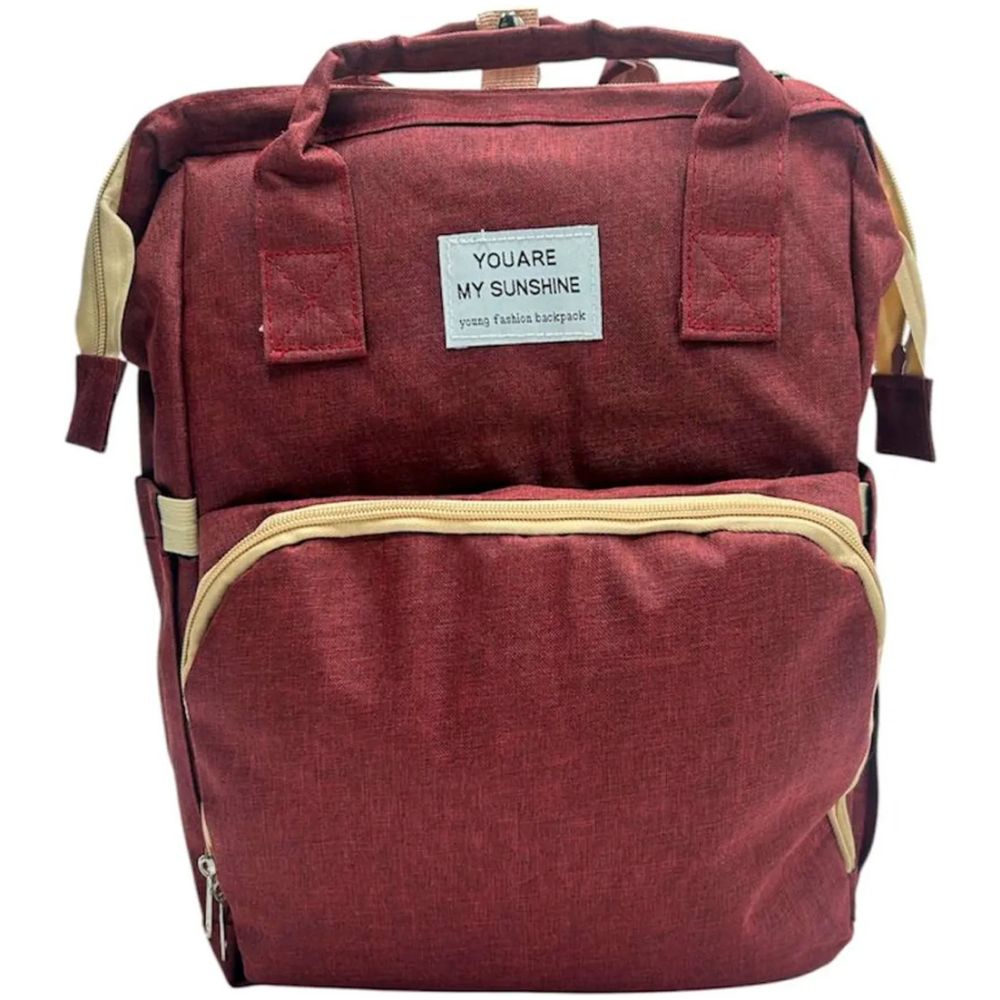 Mochila Pañalera Grande Burdeo - Imagen 1