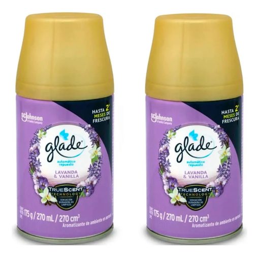 glade super pack automatico repuesto lavanda y vainilla