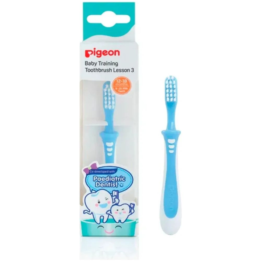 Pigeon Cepillo Dental Para Bebe 12 A 18 Meses Celeste - Imagen 1