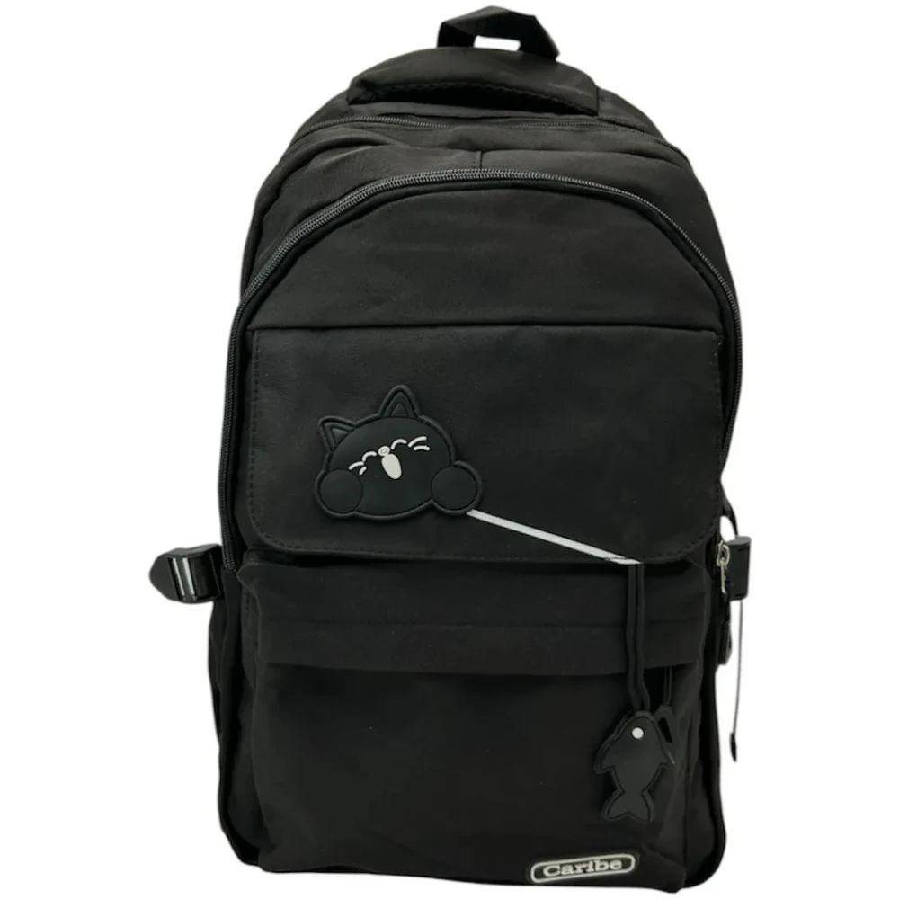 Mochila Fashion Caribe Gatito Negra - Imagen 1