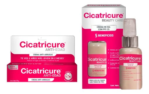 pack cicatricure crema antiedad 30ml + beauty care 50g