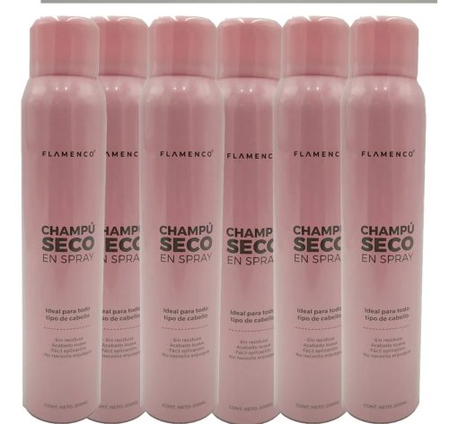 pack flamenco shampoo desengrasante spray en seco 200 m 6u