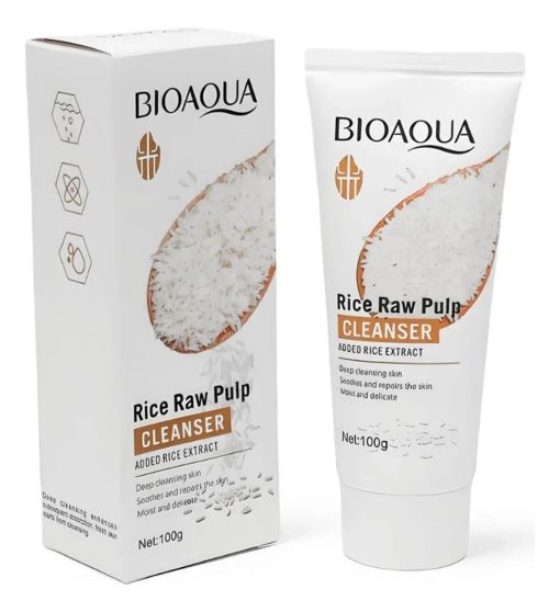 bioaqua rice raw pulp limpiador 100g g