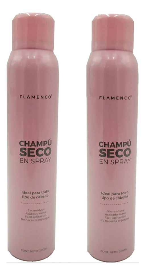 pack flamenco shampoo desengrasante spray en seco 200 m 2u