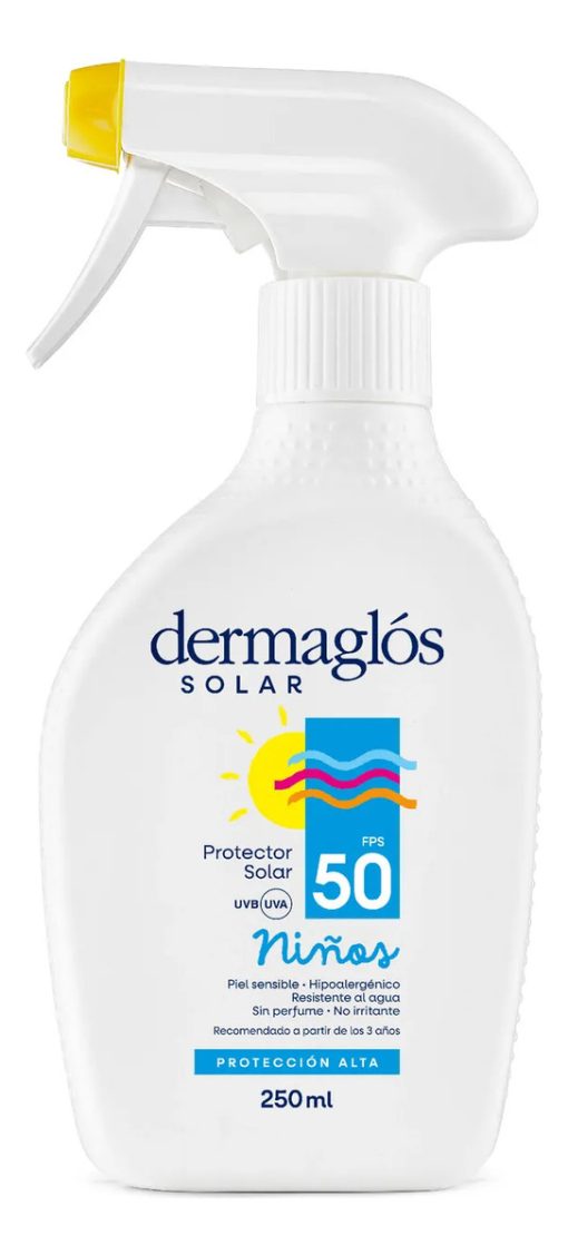 dermaglos protector solar niños 50 fps 250 ml