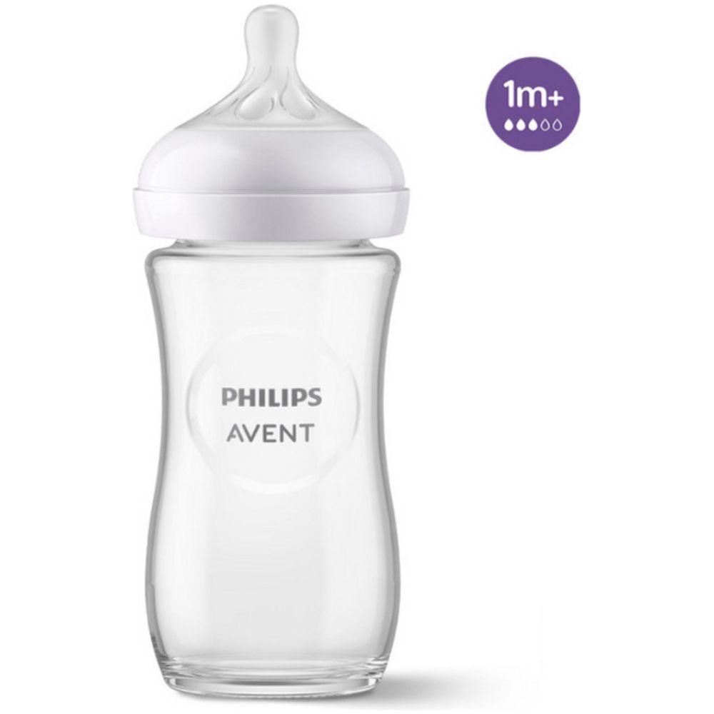 Mamadera Vidrio Natural 3.0 240 Ml Color Transparente - Imagen 1