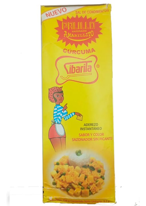 sibarita sazonador palillo amarillo caja 84 sobres