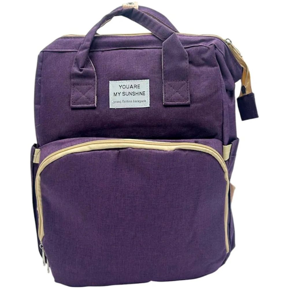 Mochila Pañalera Grande Violeta - Imagen 1
