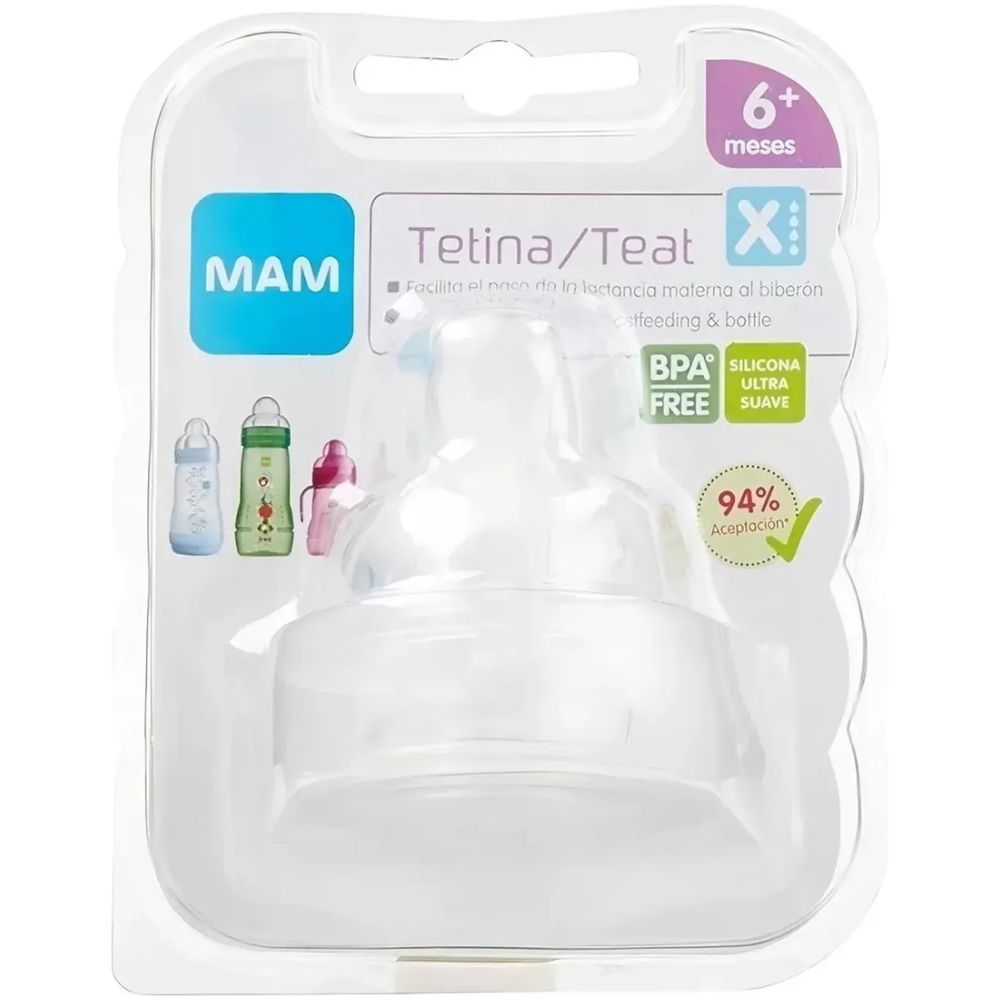 Mam Tetina Para Mamadera 6 Meses 2 U - Imagen 1
