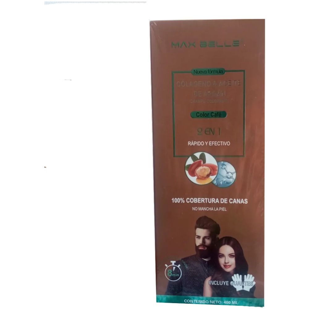 Max Belle Shampoo Colorante Marron 400 Ml - Imagen 1
