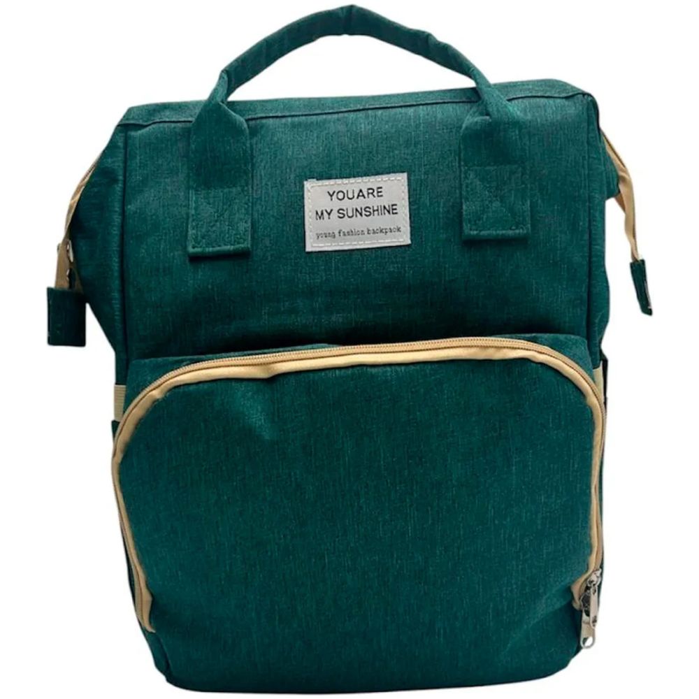 Mochila Pañalera Grande Verde - Imagen 1