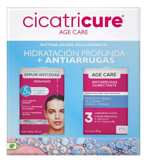 pack cicatricure sérum antiedad hidratante 30ml + age care