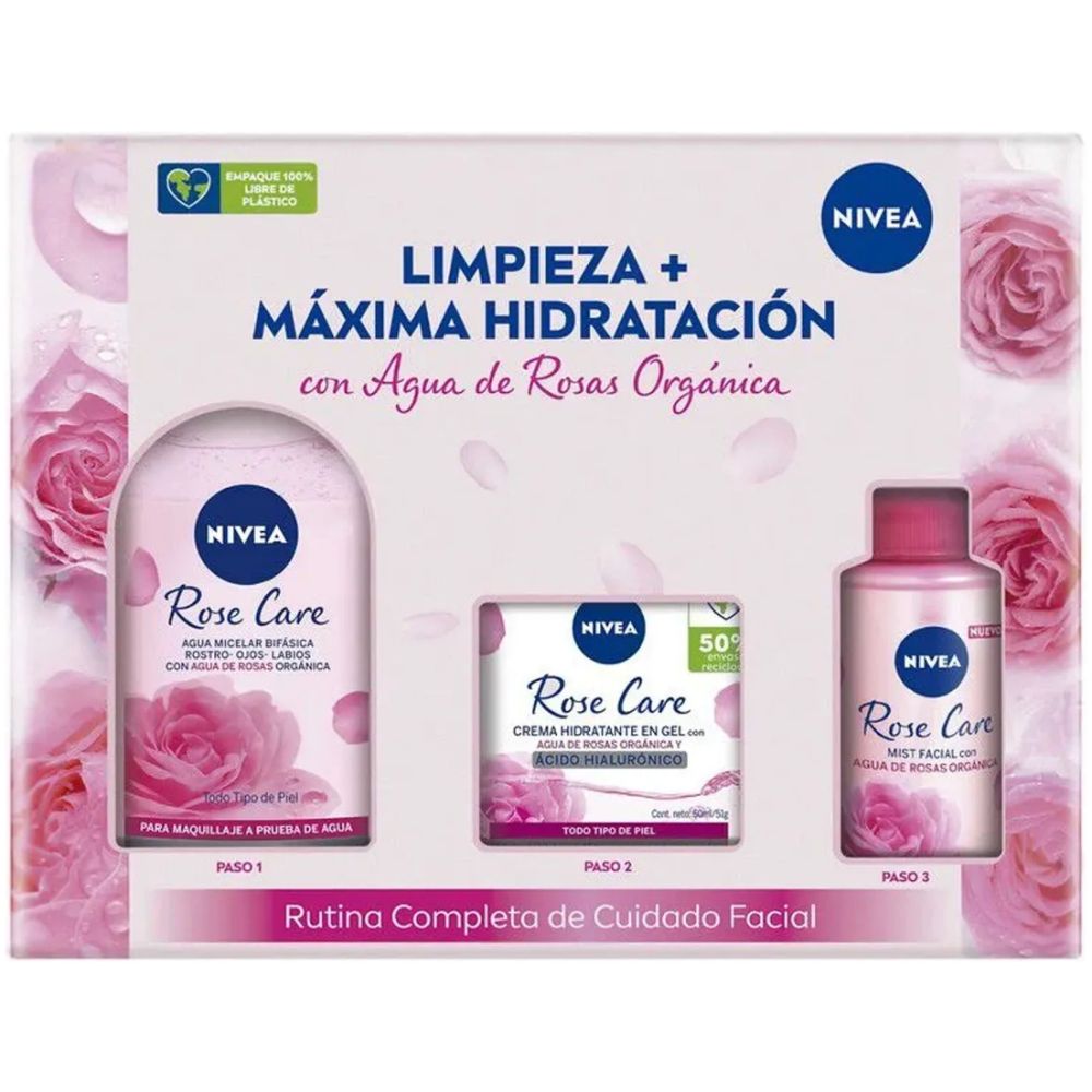 Pack Nivea Rosa Care Limpieza Mas Maxima Hidratacion - Imagen 1