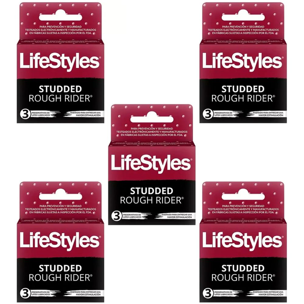 Preservativos De Latex Lubricados Studded 15U Lifestyles - Imagen 1