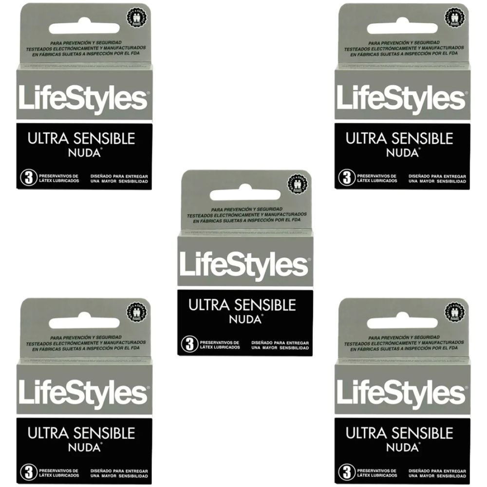 Preservativos Lubricados Ultra Sensible 15U Lifestyles - Imagen 1