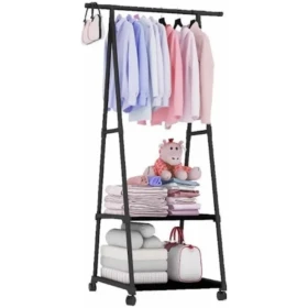 Perchero Colgador Ropa Ruedas Estante Triangular 55x42x160cm