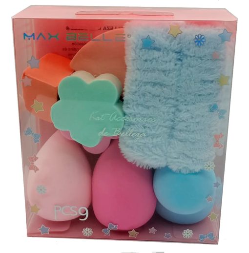 max belle kit accesorios de belleza 9 pcs