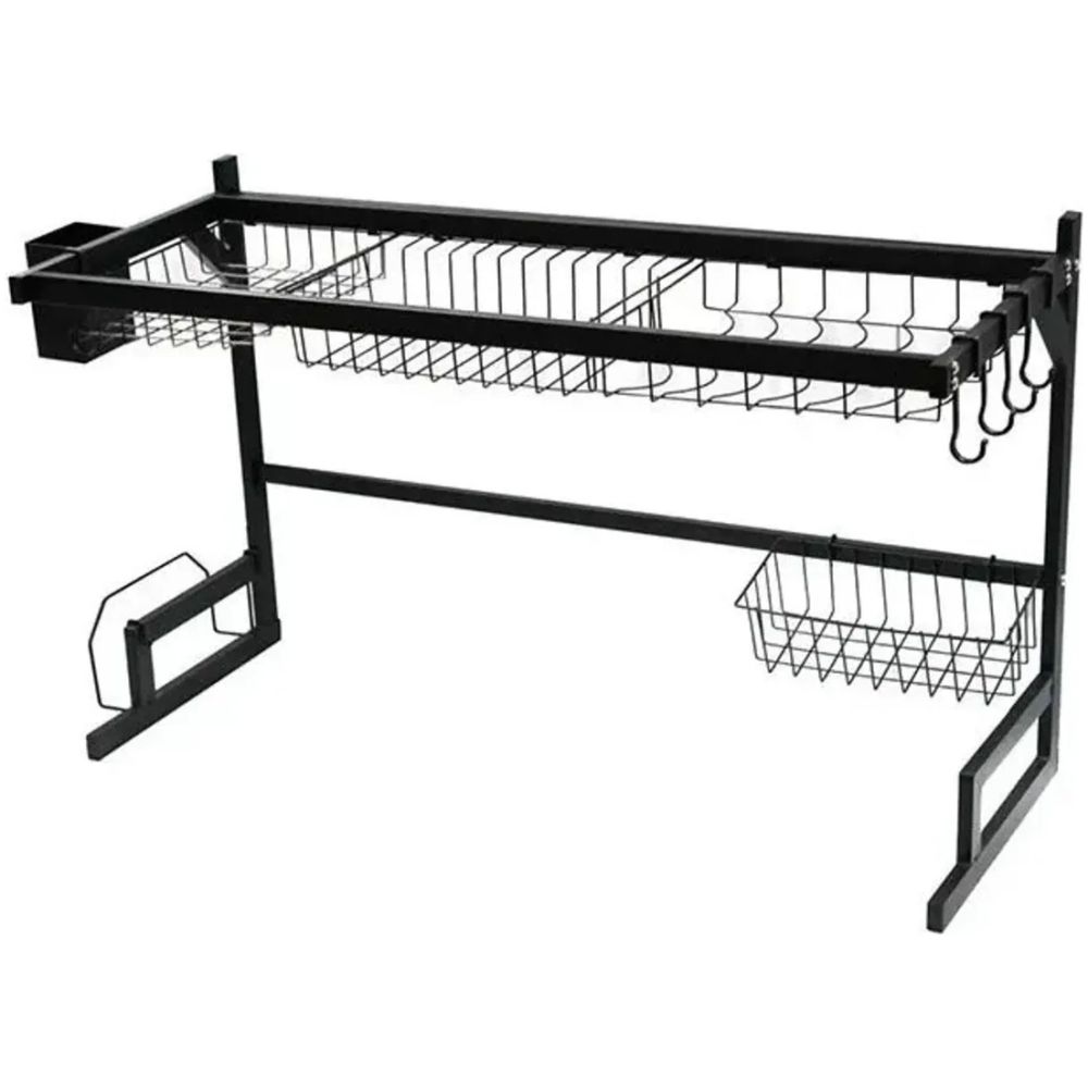 Rack Para Lavaplatos Negro Acero Inoxidable - Imagen 1