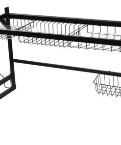Rack Para Lavaplatos Negro Acero Inoxidable