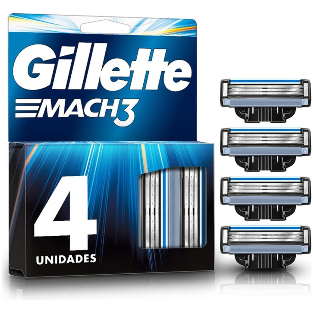 Gillette Mach3 Repuestos De Maquina De Afeitar 4 Uni - Imagen 1
