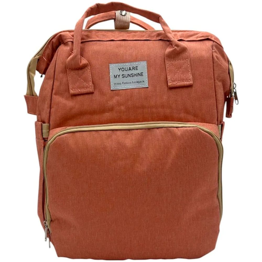 Mochila Pañalera Grande Salmon - Imagen 1